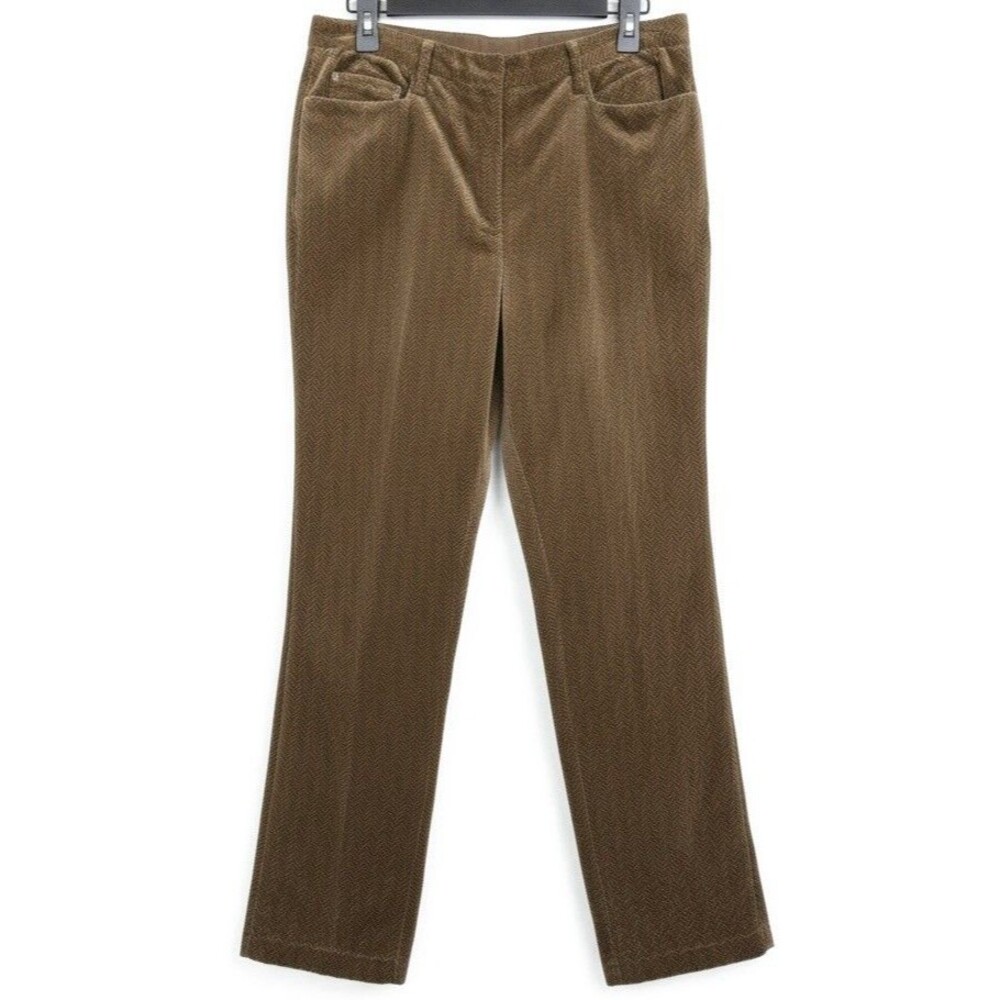 Women’s Vintage Lauren Ralph Lauren Herringbone  Velvet Trousers Pants Sz 10